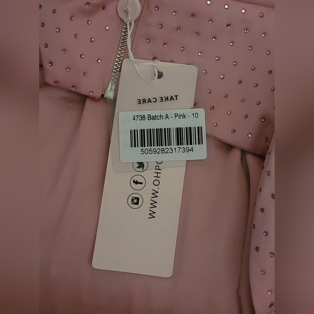 NWT Oh Polly Pink Bling Regal Fantasy Assymetrical Dress - Picture 11 of 14